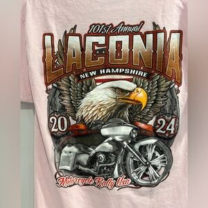 Laconia 2024 Rally Graphic Tee in Soft Pink